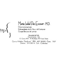 Otorrinolaringología Maria Isabel Paz Escovar